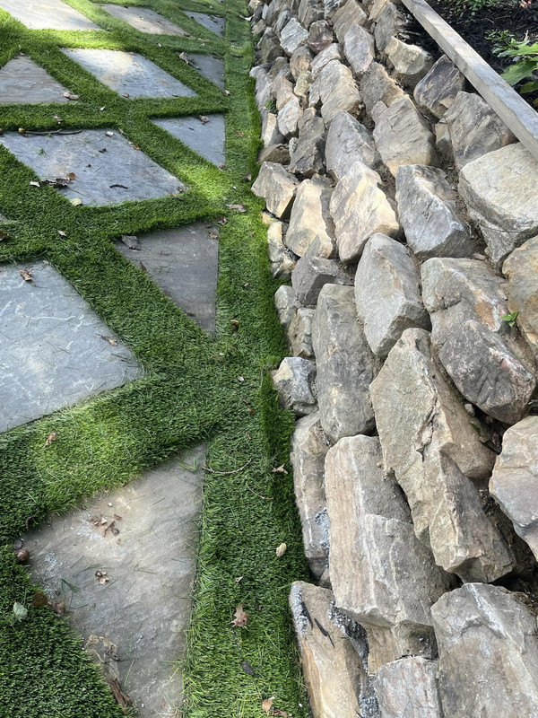 Completed residential landscape installation in Gainesville, Georgia